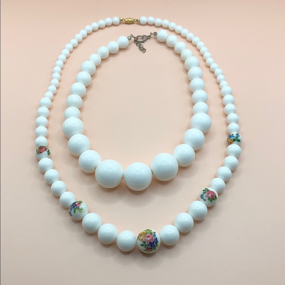 CURATED bundle pinup girl semi chunky beaded statement look necklaces 2.